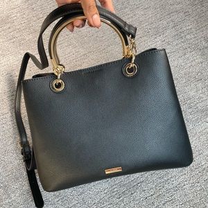 ALDO black faux leather tote